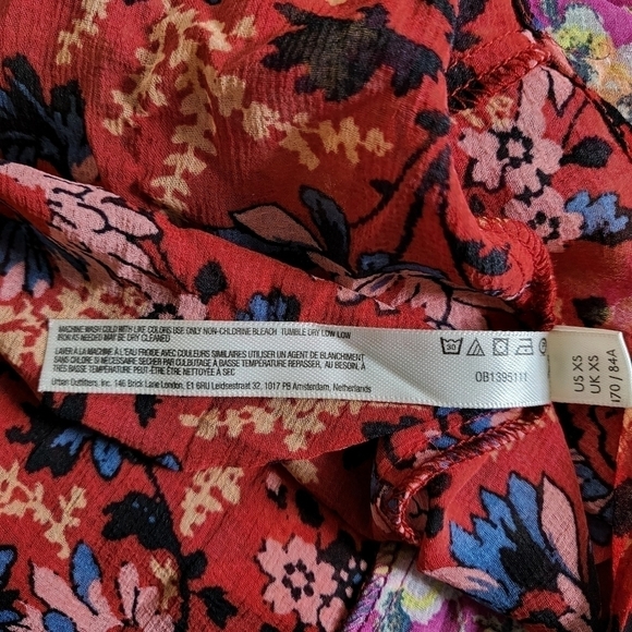 Free People Dance with Me Printed Maxi Dress Berry Combo New Size XS - Picture 11 of 12